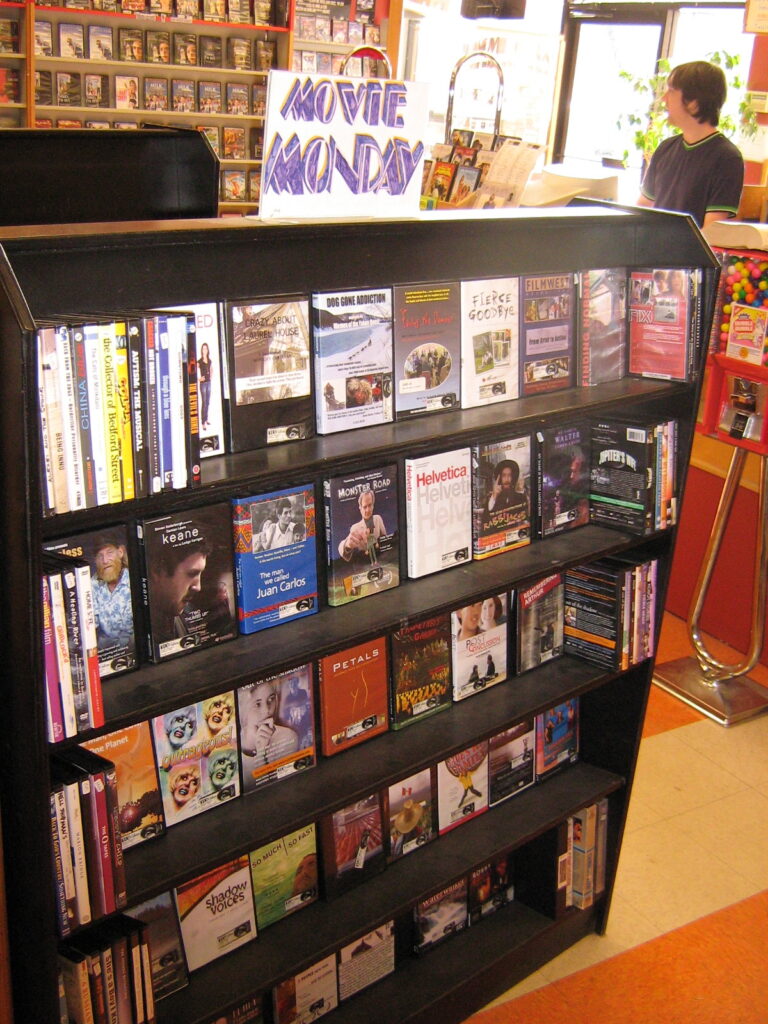 For years I built a loaning library at our supporting neighbourhood store of VHS and then DVD films, tried and true at MM most of them not available elsewhere. It increased their traffic and kept my library circulating and intact.
