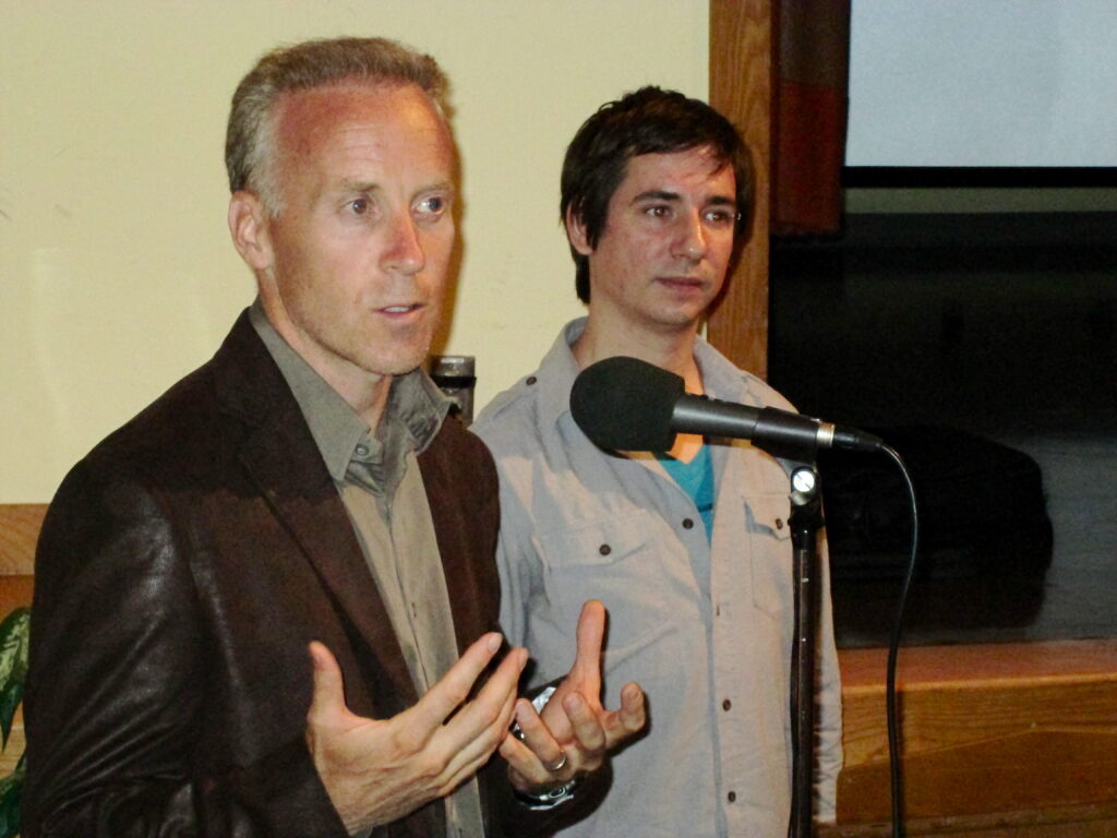 Aug 2012 When we showed "The Maze" about the life of Canadian artist William Kurelek, we had his son Stephen Kurelek and LA filmmaker Zack Young with us to fill out the story.