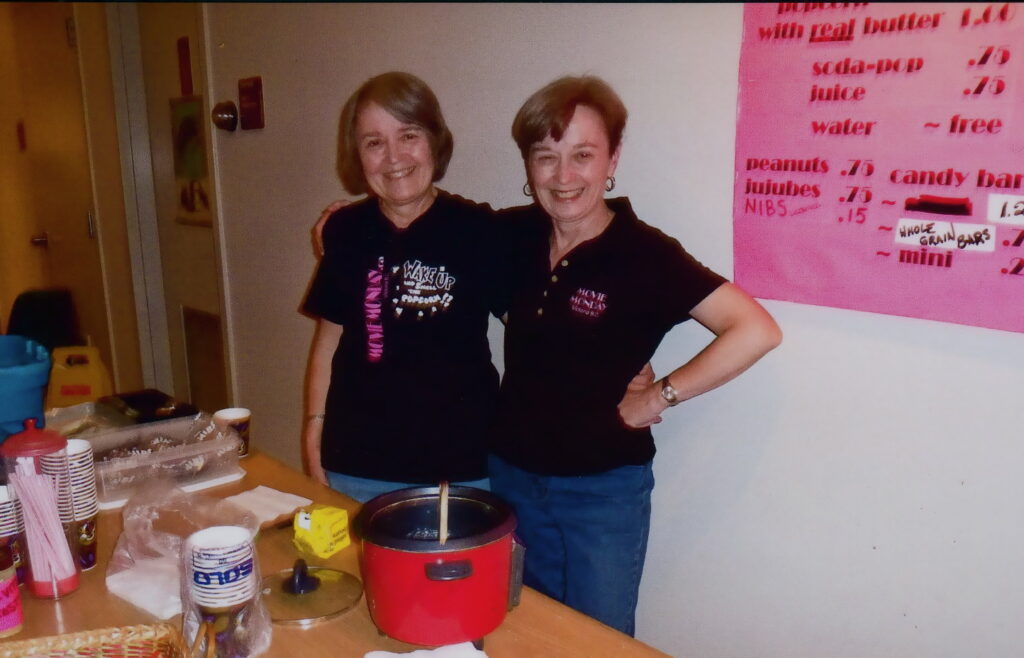 April 2017 Bruce’s wife Laurel and her twin Robin were loyal concession technicians but others pitched in, some for many years. As you see the prices were low but Bruce felt it was important to have people plan for buying concession items to cover that cost. Iced water was always free.