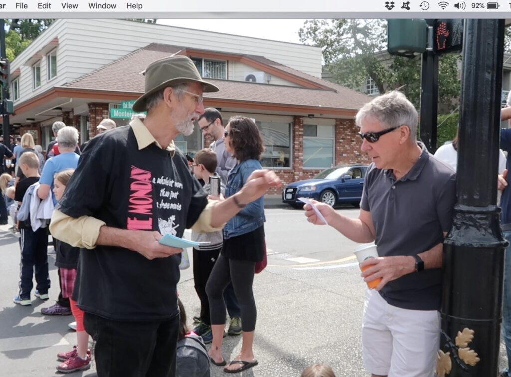 June 2018 Brief contacts with the public at the Oak Bay Tea Party Parade.