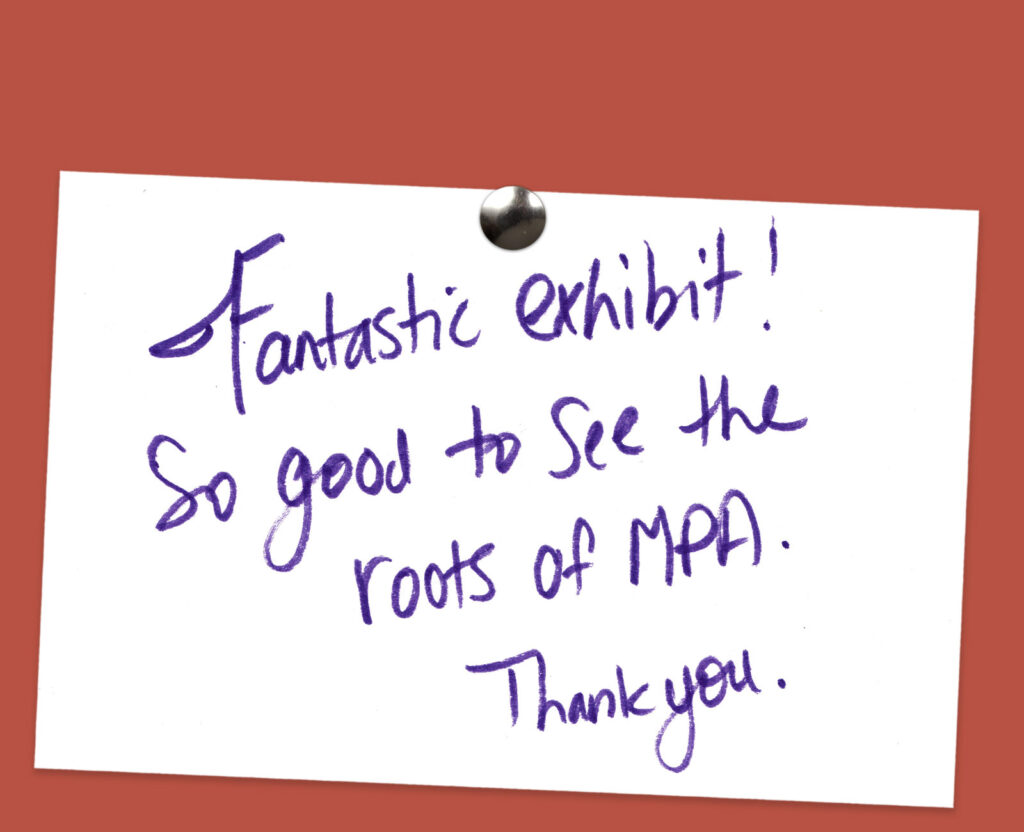 Legacies of MPA - Visitor Feedback Comment Card