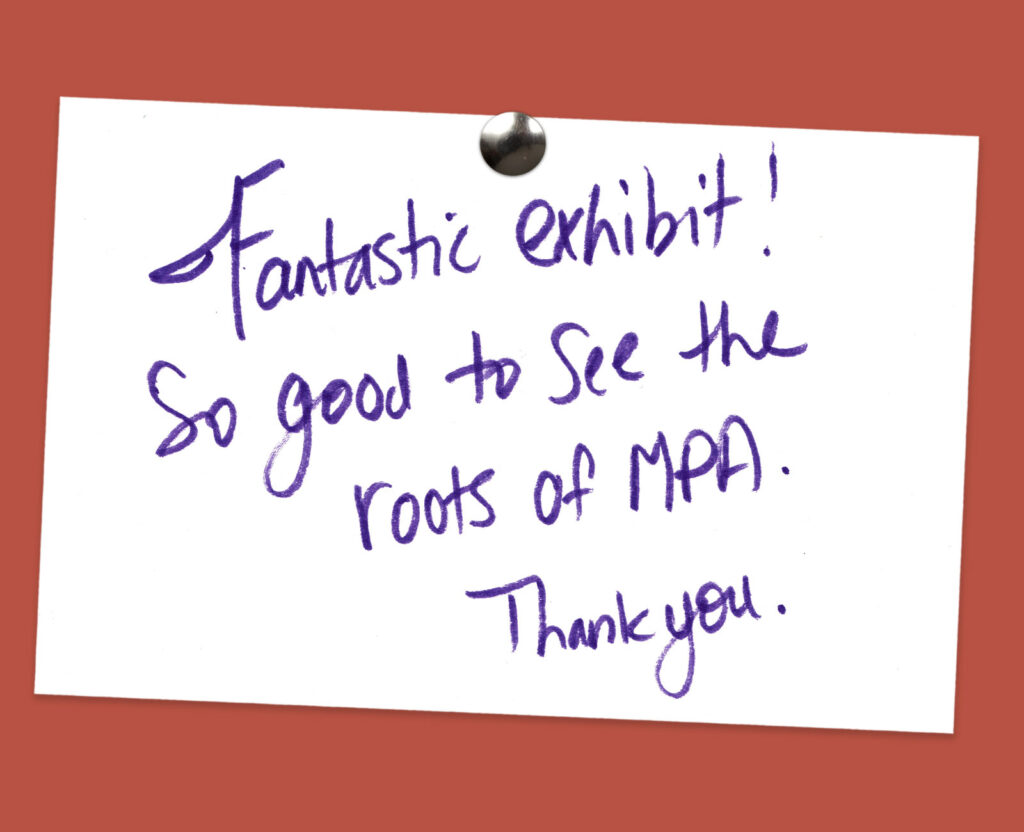 Legacies of MPA - Visitor Feedback Comment Card